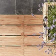 CERLAND - Dalle de terrasse Meleze - Bois - 50x50cm - vignette