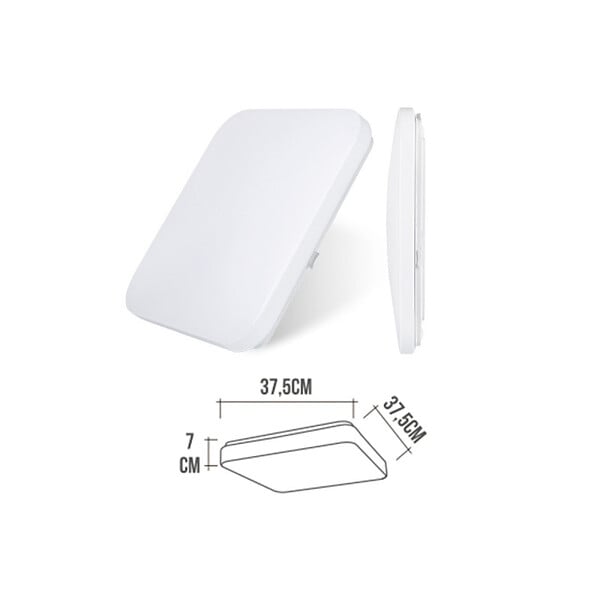 EDM - Plafonnier Carré Extra-Plat 24W 2490lm (100W) - Blanc du Jour 6500K - large