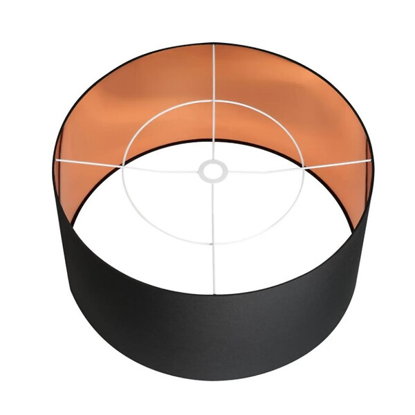 SLV - Abat-jour textile Fenda SLV - Ø 700mm - Rond - Noir et cuivre - large