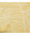 ATMOSPHERA - Voilage à œillets Ocre motif Feuille 140 x 240 cm - vignette
