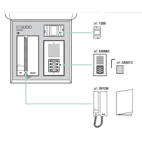 COMELIT IMMOTEC - Kit audio unifamiliale analogique à 2 fils Ciao-mini - Comelit - large
