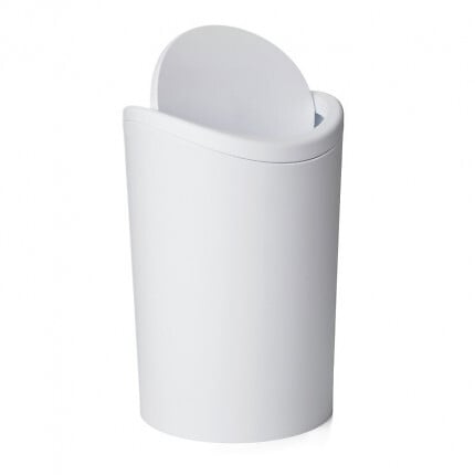 TATAY - Poubelle 6 litres Standard Blanc couvercle basculant - large