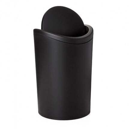 TATAY - Poubelle Standard 6 litres Noir couvercle basculant - large