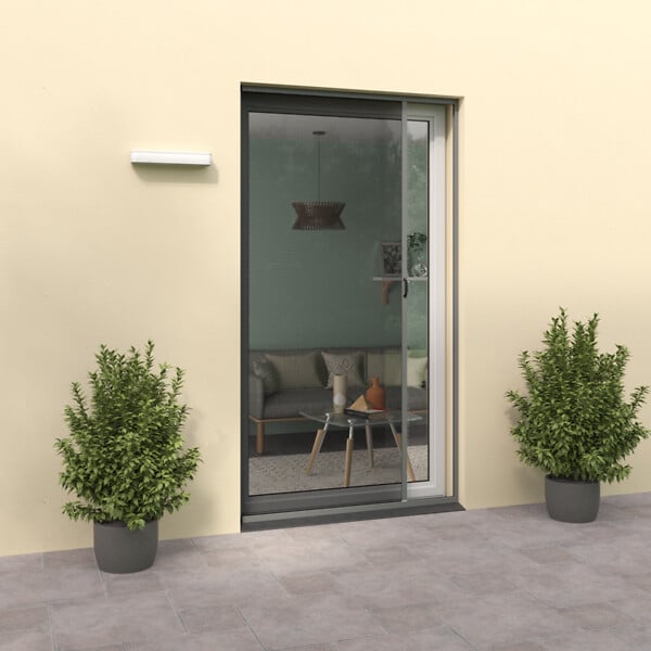 MOUSTIKIT - Moustiquaire enroulable latérale alu - Gris - 140x230cm - large