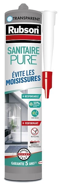 RUBSON - Mastic silicone sanitaire transparent - 280ml - large