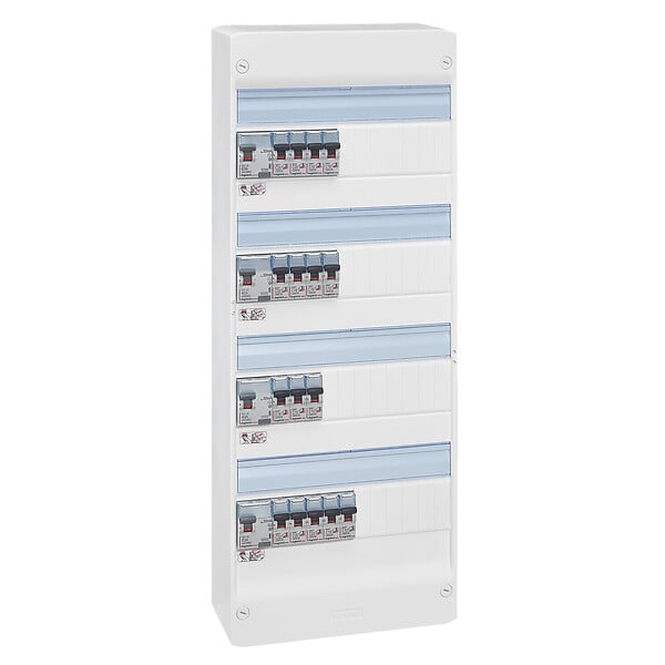LEGRAND - Tableau électrique pré-équipé Drivia - 4 rangées - Logement T6 - large