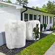 VOUNOT - Lot de 3 Housse Hivernage Plante avec Cordon et zipper Polypropylème 80g/m² 200x240cm blanc - vignette