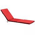OVIALA - Coussin pour bain de soleil rouge 186 x 53 x 5 cm - Picchu - vignette