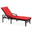 OVIALA - Coussin pour bain de soleil rouge 186 x 53 x 5 cm - Picchu - vignette
