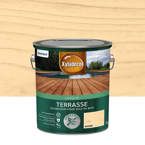 XYLADECOR - Saturateur Terrasse - Bois extérieur - Incolore Mat - 5L - large