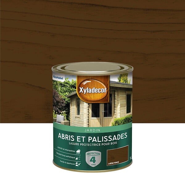XYLADECOR - Lasure Bois Exterieur Xyladecor Abris Et Palissades Mat Chêne Fonce 1L - large
