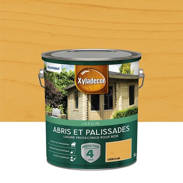 XYLADECOR - Lasure Bois Exterieur Xyladecor Abris Et Palissades Mat Chêne Clair 5L - large