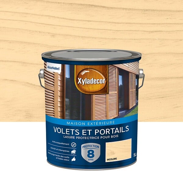 XYLADECOR - Lasure protectrice bois extérieur - Incolore - Satin - 5L - large