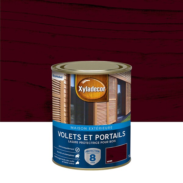 XYLADECOR - Lasure Bois Exterieur Xyladecor Volets Et Portails Satin Noyer 1L - large