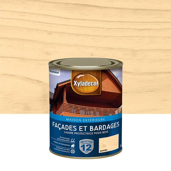 XYLADECOR - Lasure Bois Exterieur Xyladecor Facades Et Bardages Satin Incolore 1L - large