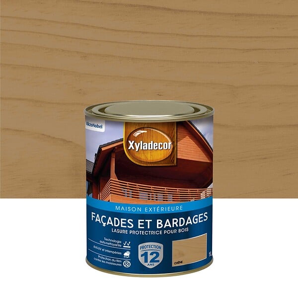 XYLADECOR - Lasure acrylique Xyladecor Façades Bardages Satin Chêne 1L - large