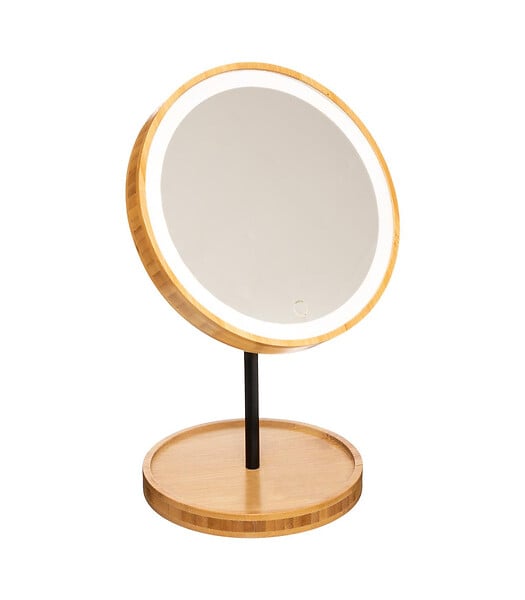 5 FIVE SIMPLY SMART - Miroir pivotant Lumineux à Led en Bambou - large