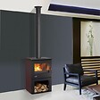 GODIN - poêle à bois 8.5kw noir/carmin - 362113carmin - vignette