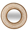 ATMOSPHERA - Grand Miroir mural spirale en Bambou naturel D 72 cm - vignette