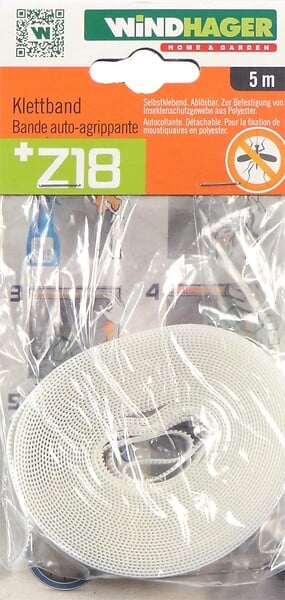 WINDHAGER - Bande velcro autocollante blanche 5m - L.5mxl.1cm - large