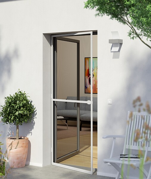 WINDHAGER - Porte moustiquaire poussant droit - Gris anthracite - 210x100cm - large