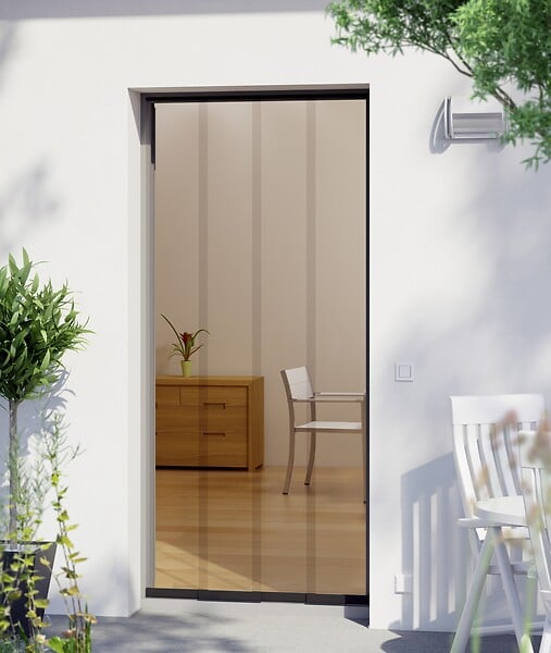 WINDHAGER - Rideau porte moustiquaire PVC Easy - Anthracite - 120x250cm - large
