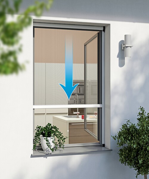 WINDHAGER - Enrouleur moustiquaire aluminium - Anthracite - 160x160cm - large