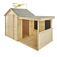 CERLAND - Maisonnette en bois Sarah - L.256xH.162xl.127cm - vignette
