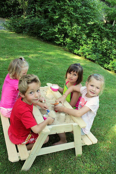 CERLAND - Table enfant avec bac à sable – H.50xL.91xP.90cm - large