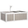 PAWHUT - Enclos pour tortue - parc pour tortue - maison pour tortue terrestre - enclos extérieur avec grillage - bois sapin gris blanc - vignette