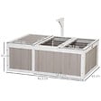 PAWHUT - Enclos pour tortue - parc pour tortue - maison pour tortue terrestre - enclos extérieur avec grillage - bois sapin gris blanc - vignette