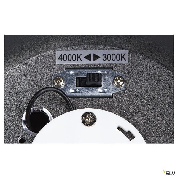 SLV - Plafonnier extérieur rond SLV ENOLA ROUND, anthracite, avec LED intégrée - Diamètre Ø 10 cm - large