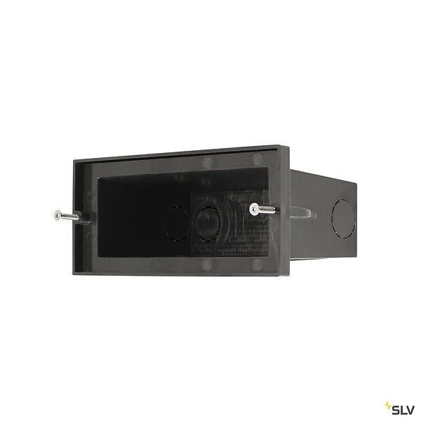 SLV - Encastré mural extérieur BRICK, asymétrique, inox, LED, 11W, 3000K, IP65, collerette inox 316 - large