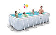 INTEX - Piscine tubulaire Chevron - Rectangulaire - L400xH100xP200cm - vignette