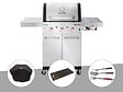 CHAR-BROIL - Barbecue à gaz Professional Pro S 3 + Housse de protection + Plancha + Kit 3 ustensiles - Char-Broil - vignette