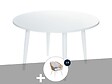 JARDILINE - Ensemble de Table à manger en alum blanc Capri et 4 chaises de jardin Maldives - Jardiline - vignette