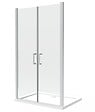 LANERI - Porte De Douche De 8 Mm Double Vantail Réversible Sur La Même Ligne  H.200 –  118,5-122,5 Cm - vignette