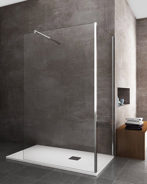 LANERI - Parois De Douche De 8 Mm Type Walk-in Double Verre Angulaire Réversible H.200 –  78-80  + 108,5-110,5 Cm - large