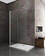 LANERI - Parois De Douche De 8 Mm Type Walk-in Double Verre Angulaire Réversible H.200 –  98-100  X 88,5-90,5 Cm - vignette