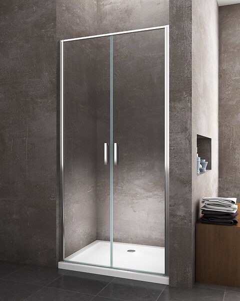 LANERI - Porte De Douche De 6 Mm Ouverture À Battant  – 87-90 Cm - large