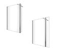 LANERI - Paroi De Douche Walk-in Avec Porte Pivotante Garde-boue H 200 - 70 Walkin X Porte 30 (tot 100,5-102,5) - vignette