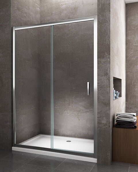 LANERI - Porte De Douche De 6 Mm Pour Installation En Niche H.190 Avec Overture Coulissante – 145-150 Cm - large