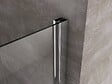 LANERI - Porte De Douche De 6 Mm Avec Un Petite Paroi Et Une Porte À Battant Dans La Même Ligne – 97-100 Cm - vignette