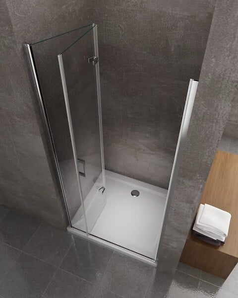 LANERI - Porte De Douche 6 Mm Pliante Pour Installation En Niche - 83-86,5 - large