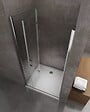 LANERI - Porte De Douche 6 Mm Pliante Pour Installation En Niche - 83-86,5 - vignette