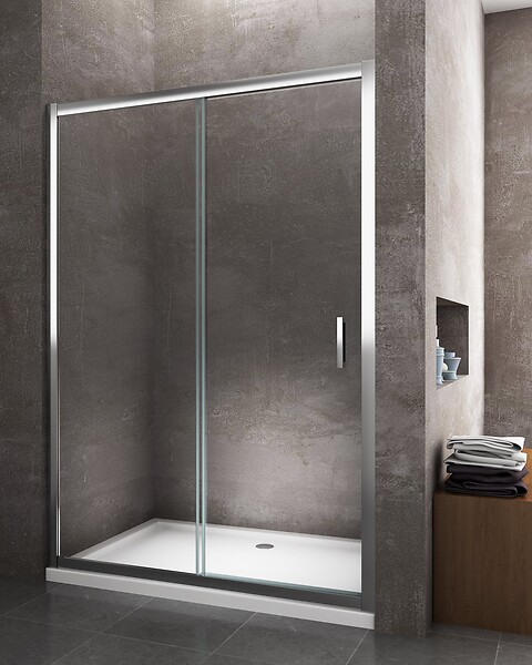 LANERI - Porte De Douche De 6 Mm Pour Installation En Niche H.190 Avec Overture Coulissante – 100-105 Cm - large