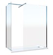 LANERI - Parois De Douche De 8 Mm Type Walk-in Avec Barre De Soutien À T Réversible H.200 –  73-75 + 88-90 Cm - vignette