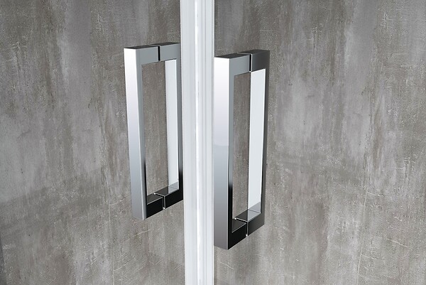 LANERI - Porte De Douche De 6 Mm Pour Installation En Niche Avec Quatre Portes Et Ouverture Centrale H.190 -  153-158 - large