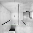 AICA SANITAIRE - AICA paroi de douche noire 80x200cm paroi de douche à l'italienne en 8mm verre anticalcaire avec barre de fixation noire extensible en cylindrique - vignette