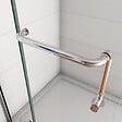 AICA SANITAIRE - AICA Paroi de douche pivotante 97cm en verre anticalcaire paroi de douche hauteur 190cm, porte-serviette - vignette